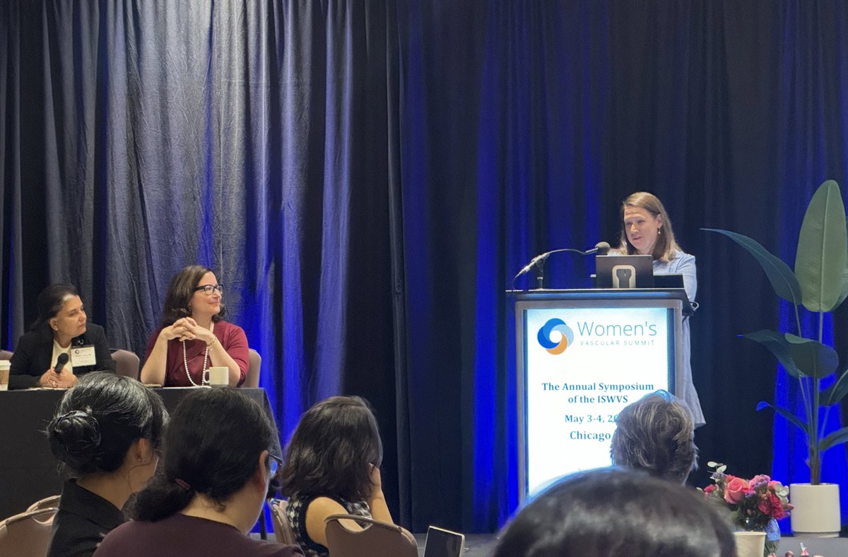 Dr. @ShereneShalhub and Dr. Kara moderating the Aortic Pathology in Women session at the 2024 Women’s Vascular Summit @OHSUvascular