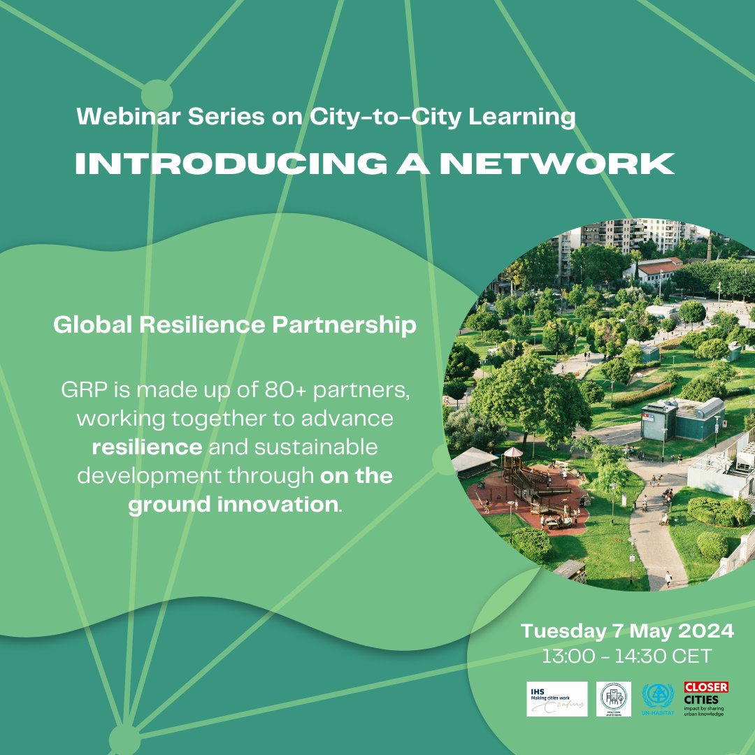 There's still time to register for our webinar on City-to-City Learning! Our speaker @futuresforensic works on #urbaninnovation and #resilience at @grp_resilience🌍 👉Sign up now to learn more! rb.gy/r3w81s