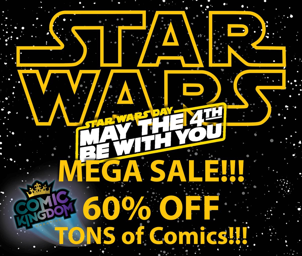 🪐 May the 4th Be With You! TONS of Star Wars titles 60% OFF until 11:59pmPDT May 5 at comickingdomcreative.com/collections/st…! #comickingdomcreative #comickingdomrules #starwars #starwarsday #Maythe4thBeWithYou #starwarssale #comicsforsale