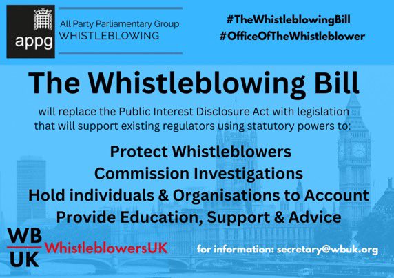 Even as the bank holiday weekend gets underway we are supporting new whistleblowers who have been left in turmoil after receiving Friday evening papers from respondents solicitors! The #WhistleblowingBill will put an end to the intimidation of WBs #OfficeOfTheWhistleblower