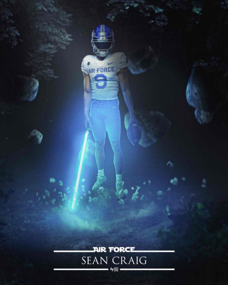 Thank you @AF_FBRecruiting @AF_Football for the cool artwork. #May4thBeWithYou #StarWars #FlyFightWin #BoltBrotherhood #DBIsland