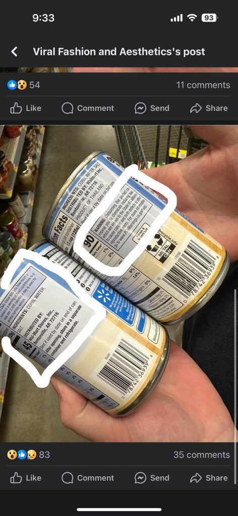 This pertains to all stores & NOT just GV(Great Value) by Walmart!
PLEASE…
CHECK ALL CANNED PRODUCTS
for you/family safety & health!
Sad we still have to deal with this crap!