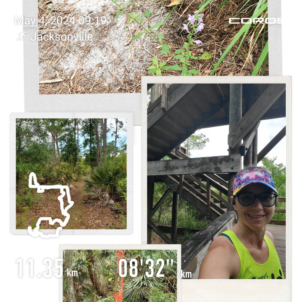 Had a great time on my favorite trail today training for the Stone Stairs of Death Race! 12 x 1/3 mile loops with 26 stairs included, then the long way out along the full trail. Have a beautiful day @runningpunks & all my friends ❤️ 🌼