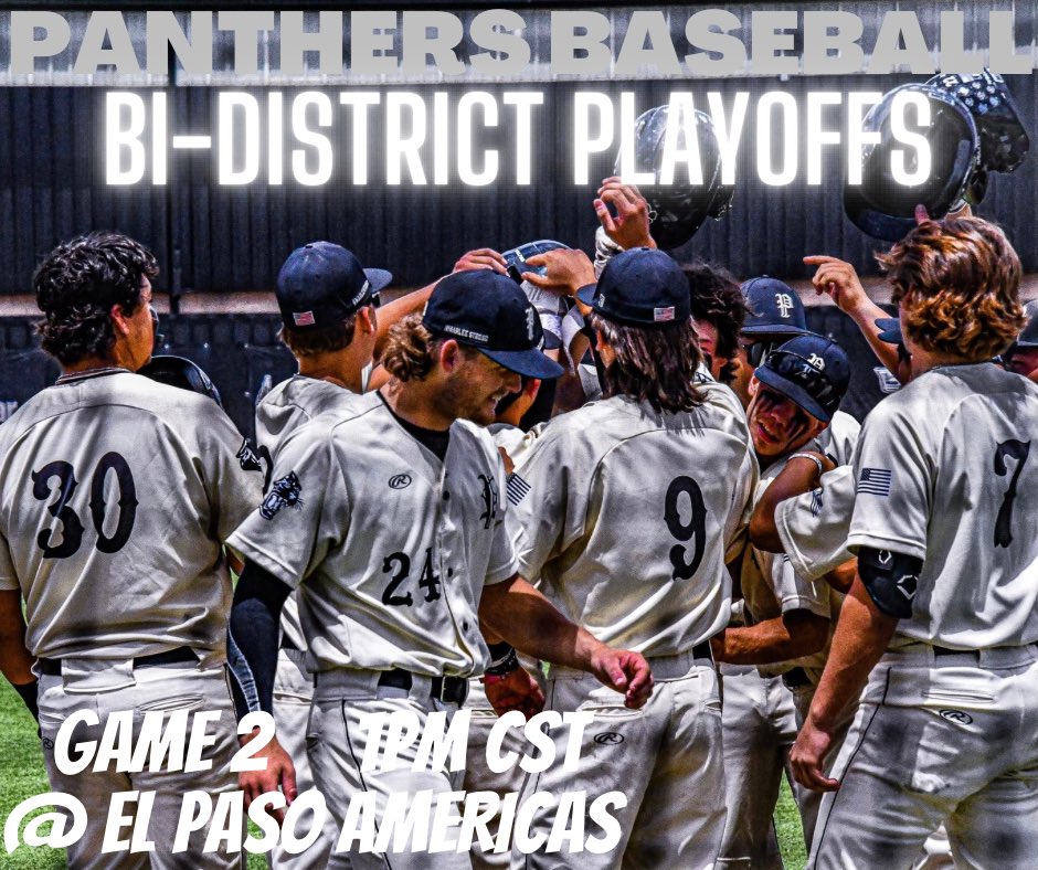 🐾 IT’S GAME DAY 🐾

TEXAS 6-A Bi-District Playoffs
<a href="/MOJO_HARDBALL/">PERMIAN BASEBALL</a> @ El Paso Americas 
Best of 3️⃣ series

⚾️Game 2 TODAY
📍EP Americas High School 
⏰1:00 pm CST 

LET’S GO MOJO