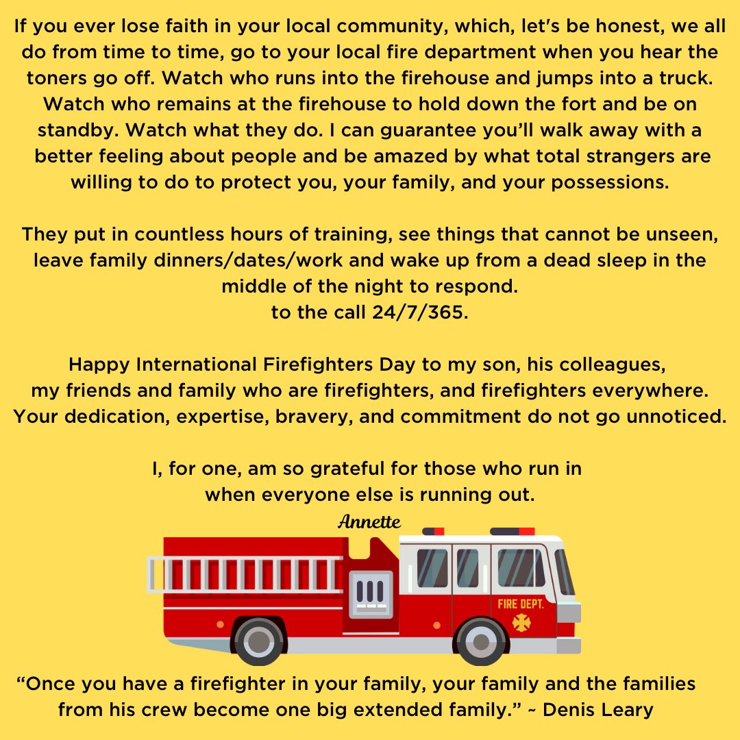 #InternationalFirefightersDay #Heroes #Gratitude #NoOneFightsAlone #Volunteer #FirefighterMom #Respect #Badass #ThankYou #Appreciation @giselefetterman, Happy International Firefighters Day! 🚒 ♥️ 🔥