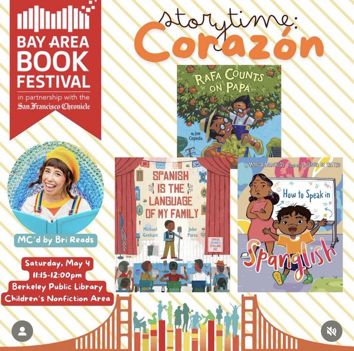 TODAY!! On this rainy day, a perfect indoor place to bring your kiddos - Family Day at the #BABF2024! Lots of wonderful author/illustrator panels, storytimes, and more! I’ll be there sharing SPANISH IS THE LANGUAGE OF MY FAMILY alongside @MonicaMancillas and @joecepeda!
