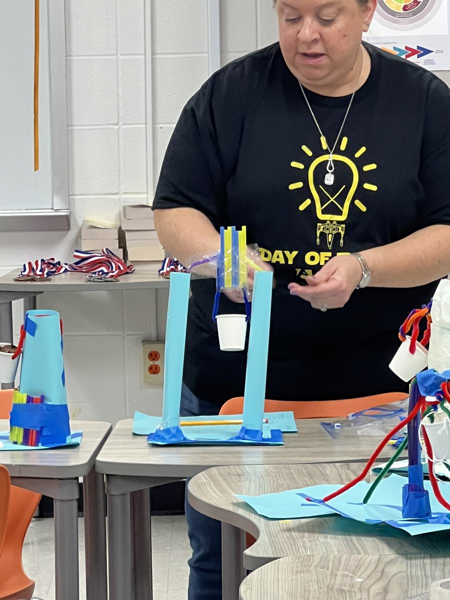 MsDelaney504's tweet image. Challenge One! @Escamilla_AISD took 1st place; holding 130 pennies and 2nd place; holding 53 pennies🎉 #DOD2024
