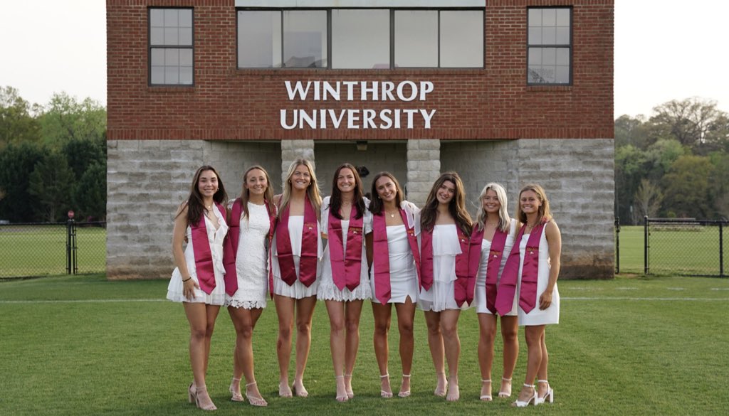 It’s 𝓖𝓡𝓐𝓓𝓤𝓐𝓣𝓘𝓞𝓝 𝓓𝓐𝓨 for our girls 💛🦅 . Congratulations to all Winthrop graduates, but especially to this group of beautiful and bright young ladies! 🎓 . #GoEagles | #ROCKtheHILL