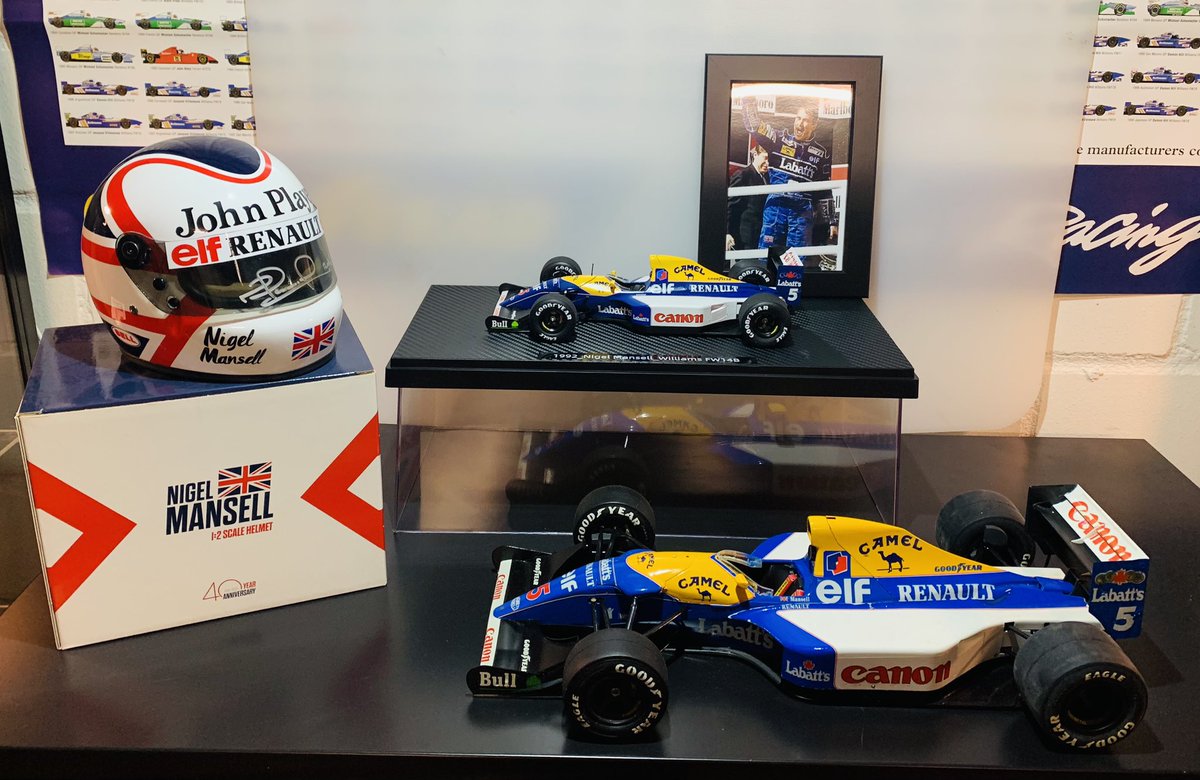 🇬🇧 ⭐️ Nigel Mansell Altar 🙏

Modeling Family 😉 
My Dad builts the Williams FW14B in 1/12 scale back in the mid 90s
 …and I built the 1/20 in 2023 👍🏼

Nige forever 💪🏼

#SelfmadeF1