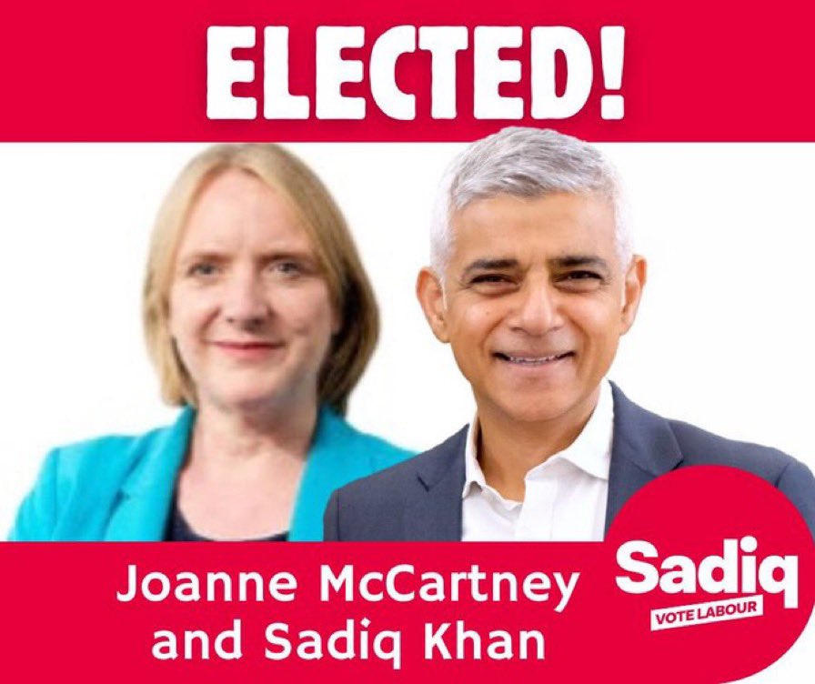 Tottenham Labour Party (@labourtottenham) on Twitter photo Fantastic result 🗳️
Congratulations <a href="/JoanneMcCartney/">Joanne McCartney</a> our Constituency London Assembly Member for #Haringey & #Enfield and <a href="/SadiqKhan/">Sadiq Khan</a> our London Mayor
#Labour Fantastic result 🗳️
Congratulations <a href="/JoanneMcCartney/">Joanne McCartney</a> our Constituency London Assembly Member for #Haringey & #Enfield and <a href="/SadiqKhan/">Sadiq Khan</a> our London Mayor
#Labour