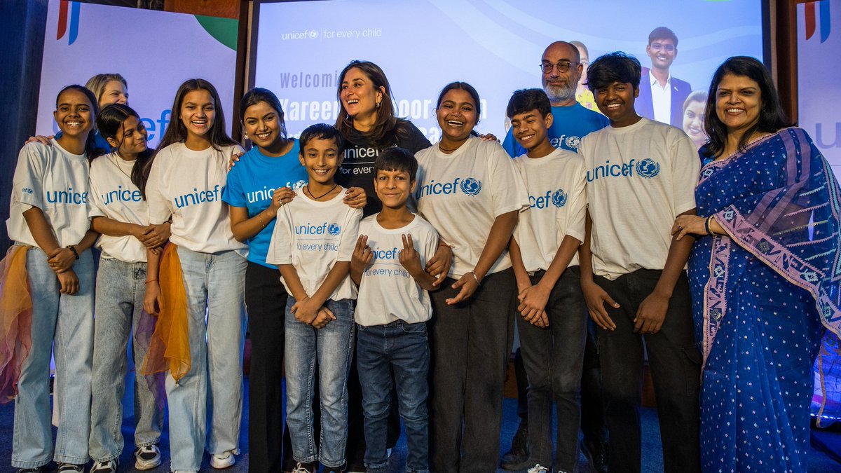 Thrilled to welcome #KareenaKapoorKhan as UNICEF India National Ambassador!

Kareena has been a champion for children's rights since 2014.

Together, we'll keep working #ForEveryChild across India!

@UNICEFIndia