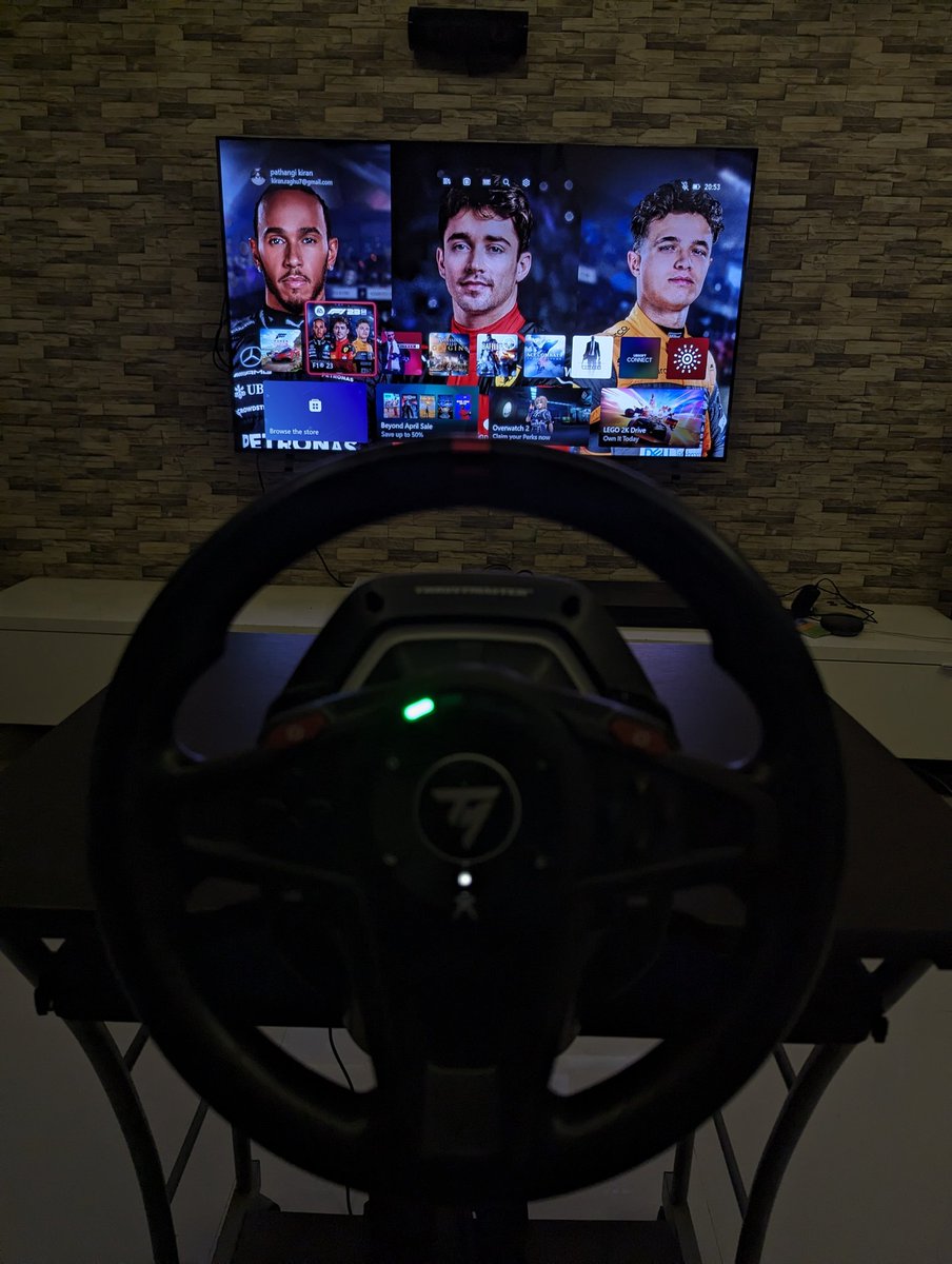 The thrustmaster T128x and F1 2023 is a match made in heaven!
The force feedback from the wheel is phenomenal and is worth every penny.