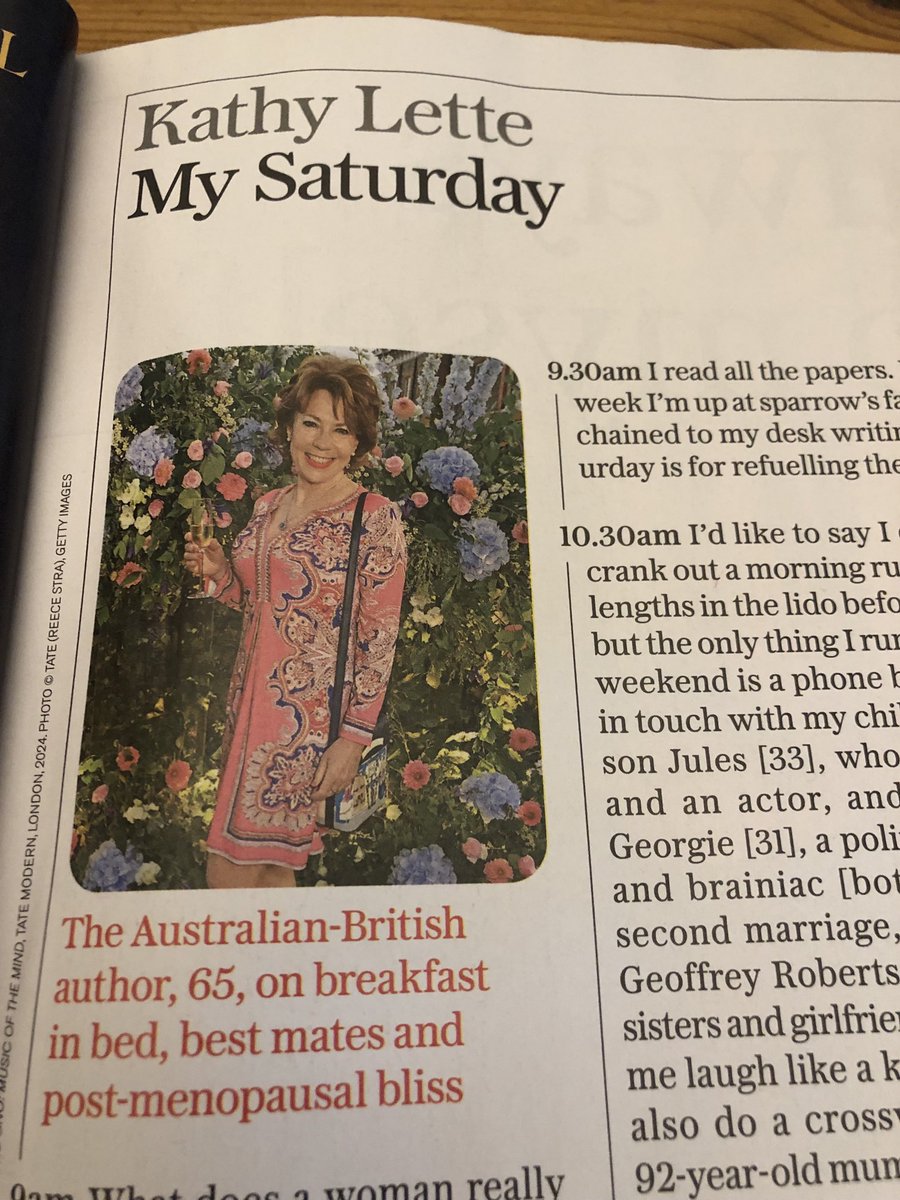 Great to see ⁦@KathyLette⁩ feat ⁦@Telegraph⁩ today, chatting about her new book #TheRevengeClub - on middle aged women getting their own back. Look forward to more mirth and wisdom from her ⁦@TheBathFestival⁩ #BathFest24