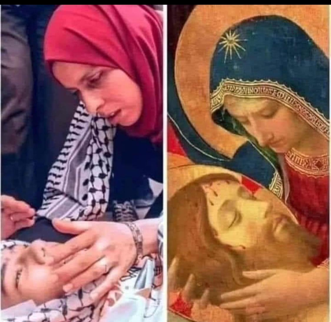 PalestineEmbCy's tweet image. Η Παλαιστίνια μάνα .... ίδιος πόνος τότε και  τώρα