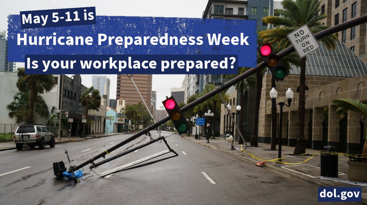 Do you have a workplace weather safety plan? Use the @OSHA_DOL Evacuation Plans and Procedures eTool to get started — and remember to provide plan materials and training in a language every worker can understand. 
osha.gov/etools/evacuat… 

#BeReady #HurricanePrep @Readygov @fema