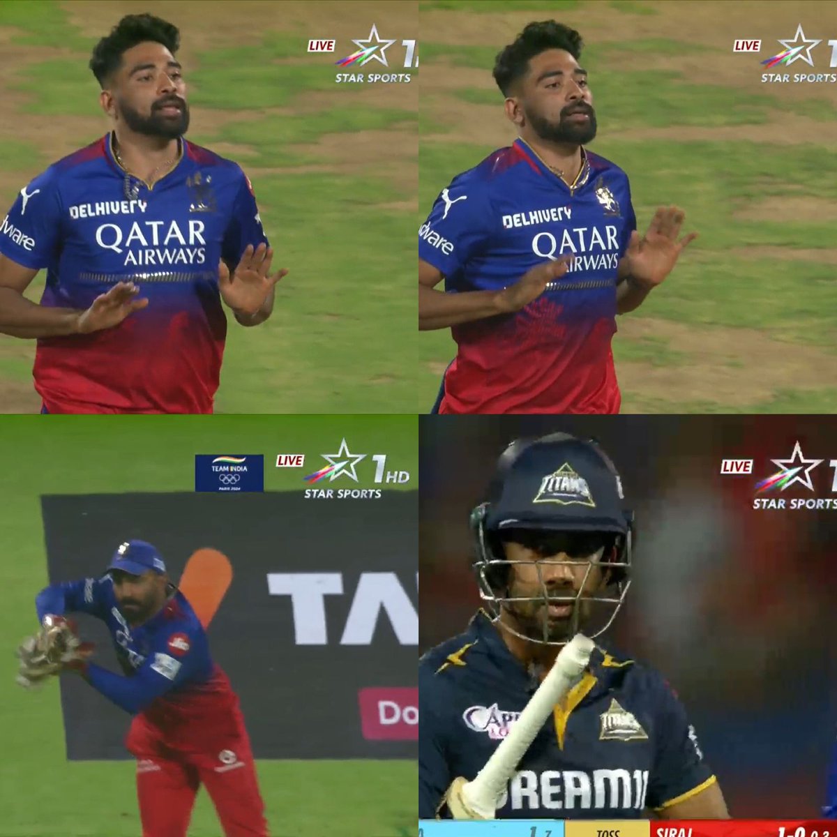 Siiiiuuuuraj strikes! 👏🏻

A wicket in his very 1st over & Mohammed Siraj gets going right from the word go in this #RevengeWeekOnStar fixture! 💪🏻

Will he come good with the new ball in T20 World Cup? 👍🏽 or 👎🏽

📺 | Bengaluru 🆚 Gujarat | LIVE NOW | #IPLOnStar