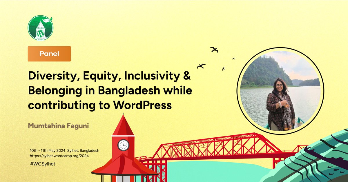 We're excited to share that Mumtahina Faguni will be participating in #WCSylhet2024 as a Panel Speaker. Mark your calendars for an enriching session packed with practical advice on how to contribute to WordPress from Bangladesh.

#WCSylhet #WCSylhet2024