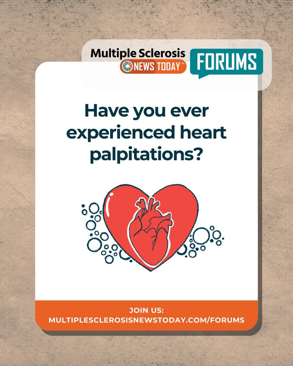 Have you ever had heart palpitations that you attribute to your MS? Others in our forums say they have. Join the conversation: bit.ly/3Wks9FO 
 
#MSAwareness #ThisIsMS #MSLife #MSCommunity #MSSupport