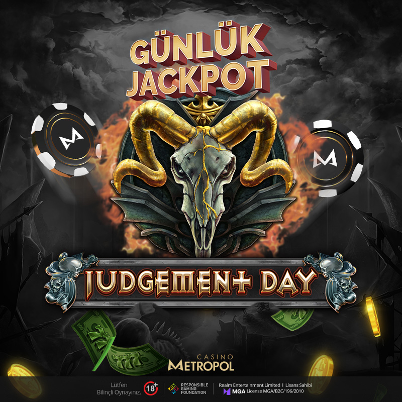 ⚡ Gök gürültüsü ve şimşeklerin olduğu bir gecede  Judgement Day slotu ile günlük jackpotla harika kazançlara ulaşma şansını Casino Metropol'de yakala! Casino Metropol Giriş: bit.ly/3BIuxdY