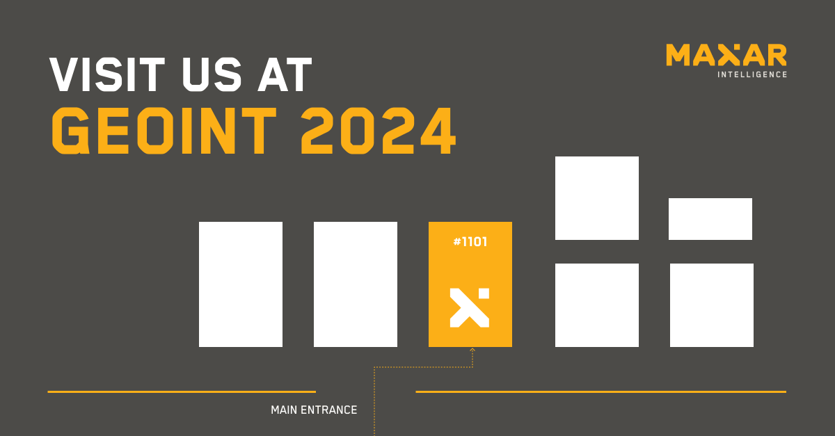 Meet us at #GEOINT2024 next week! Swing by the Maxar Intelligence booth and discover how Maxar delivers geospatial insights for missions on Earth and in space. 

Learn more: ow.ly/WRub50Rwszh