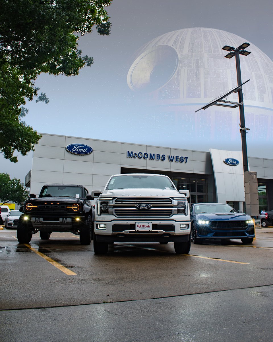 May the 4th be with you all! 
Stop by and find your Millennium Falcon today! 
 📌-7111 NW Loop 410, San Antonio, TX
 📲-210-509-1024
#MaytheFourth #StarWars #Ecoboost #MustangMachOne #MustangGT #GTMustang #McCombsFordWest #Fords #Mustang #Bronco #F150