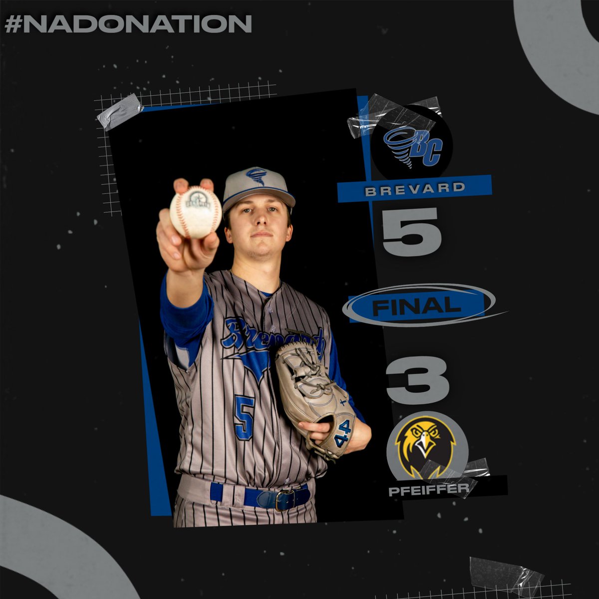 Baseball: FINAL | Brevard 5, Pfeiffer 3 at Gil Coan Field. TORNADOS WIN!!! @BCNadoBaseball IS ON TO THE USA SOUTH BASEBALL CHAMPIONSHIP SERIES!!!!! #NadoNation #d3baseball