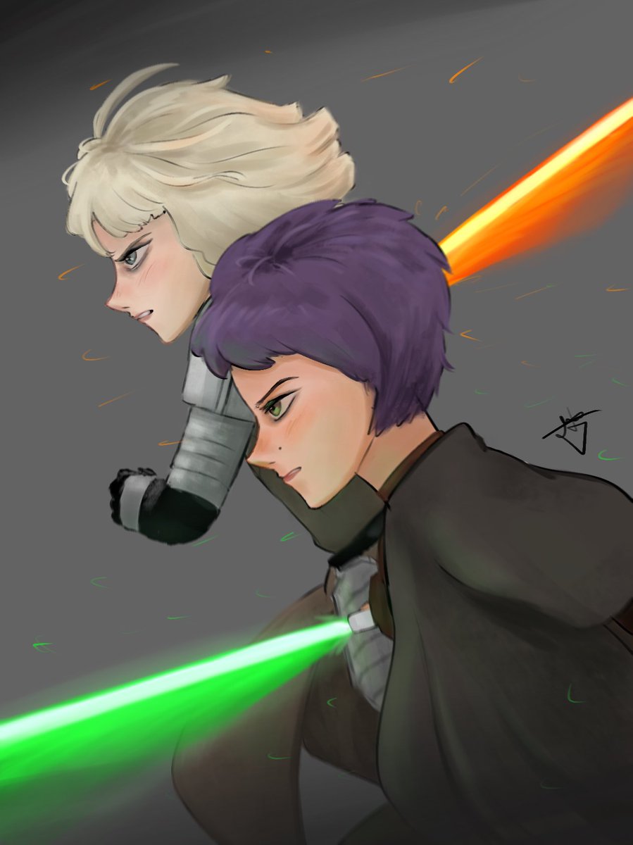 #Maythe4thBeWithYou 
アソーカS2で共闘してほしい二人

#ShinHati #SabineWren #wolfwren 
#StarWarsfanart