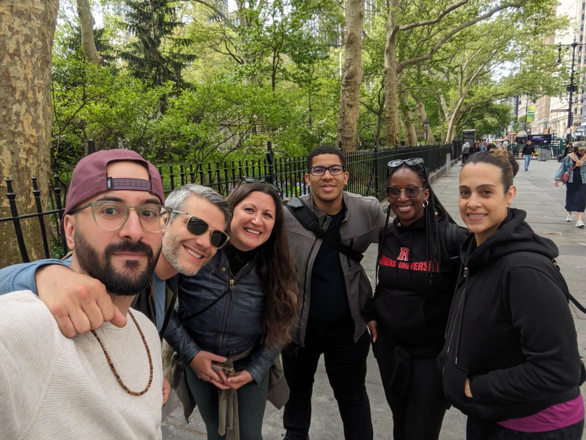 Students, staff and faculty are on a group walk across the Brooklyn Bridge hosted with historical guidance by Dr Christopher Cody. For Steps for Wellness Spring 2024!