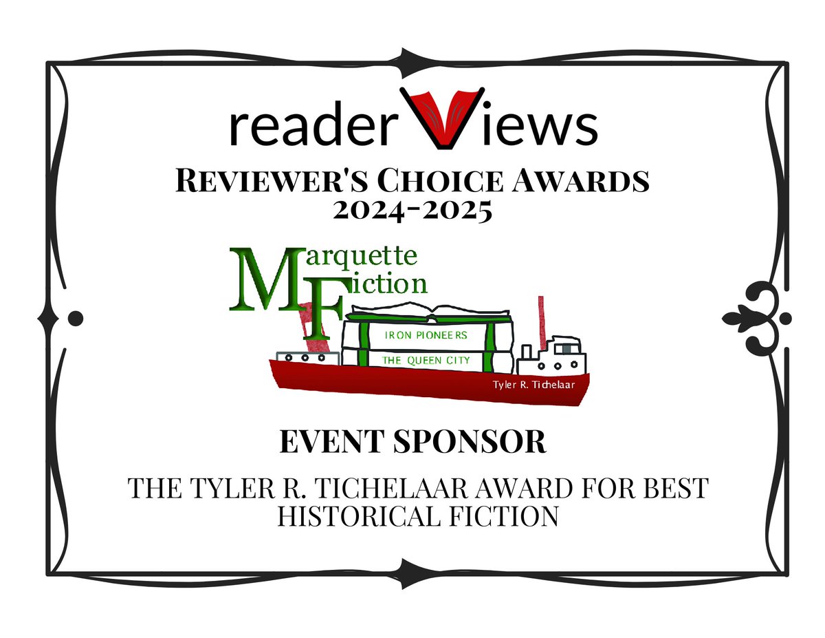 We’re honored to announce Marquette Fiction as a return sponsor this year featuring THE TYLER R. TICHELAAR AWARD FOR BEST HISTORICAL FICTION: Cash/book review and press release awarded to 2024 Historical Fiction winner. Learn more: buff.ly/44s9ABO