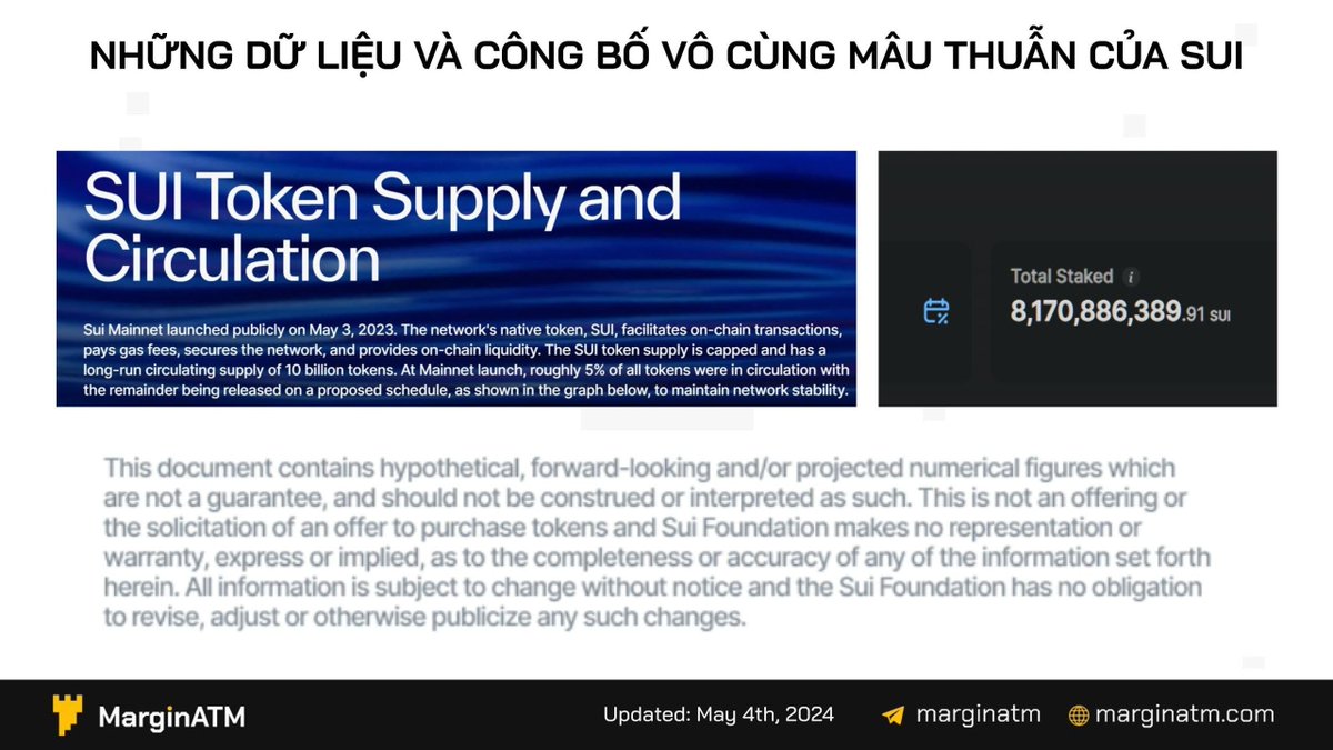 Sui Foundation trước đã công bố token allocation của dự án với tổng cung 10 tỷ SUI, trong đó 52% sẽ ở trạng thái chưa được phân bổ ít nhất cho tới năm 2030.

Điều kỳ lạ là hiện tại có tới hơn 8 tỷ SUI được stake trên hệ thống. Vậy ai đang stake số Sui