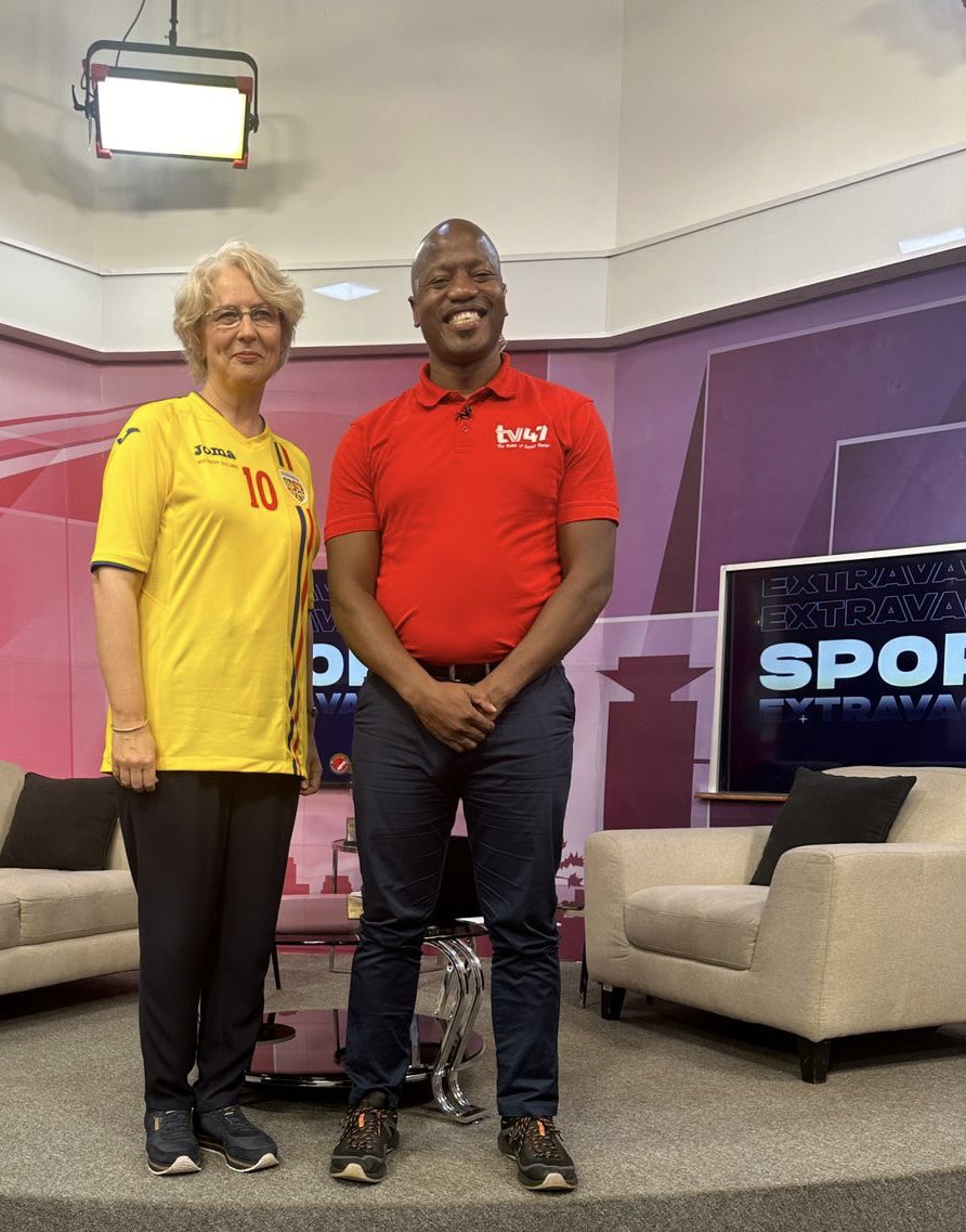 SerbuGentiana's tweet photo. Ambassador @SerbuGentiana, invited at @tv47news to talk about #EUDayKenya the #EUROFOOT tournament, organized by @EUinKenya The winners, one team of girls and one of boys, will be known at the final of the EUROFOOT tournament, on 17th of May. The prize is a trip to #Romania https://t.co/7VN5t63KYZ