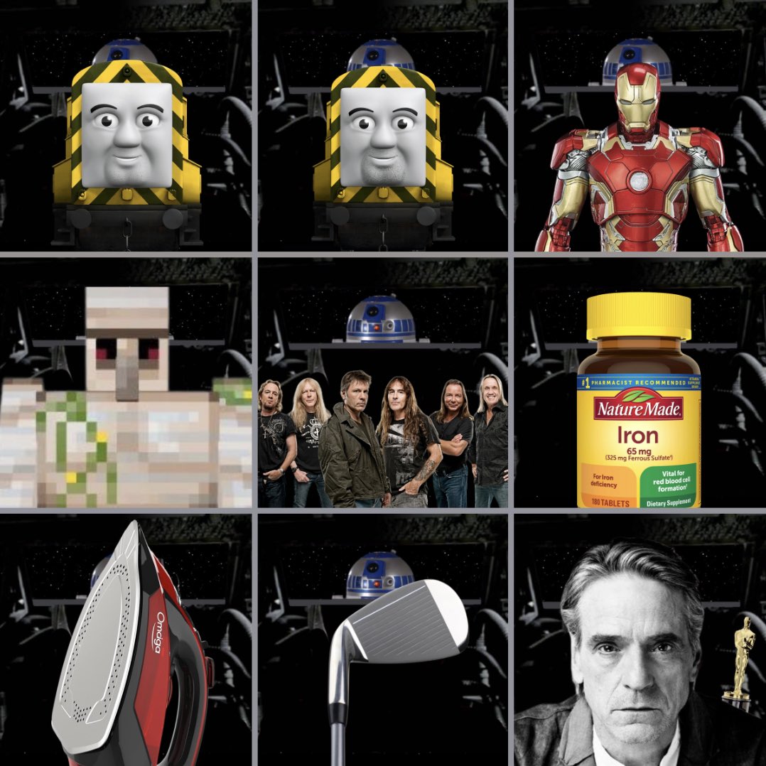 “All wings, report in.”

Iron Arry - standing by.
Iron Bert - standing by.
Iron Man - standing by.
Iron Golem - standing by. 
Iron Maiden - standing by.
Iron supplements - standing by.
Clothing iron - standing by.
Nine iron - standing by.
Jeremy Irons - standing by.

#StarWarsDay