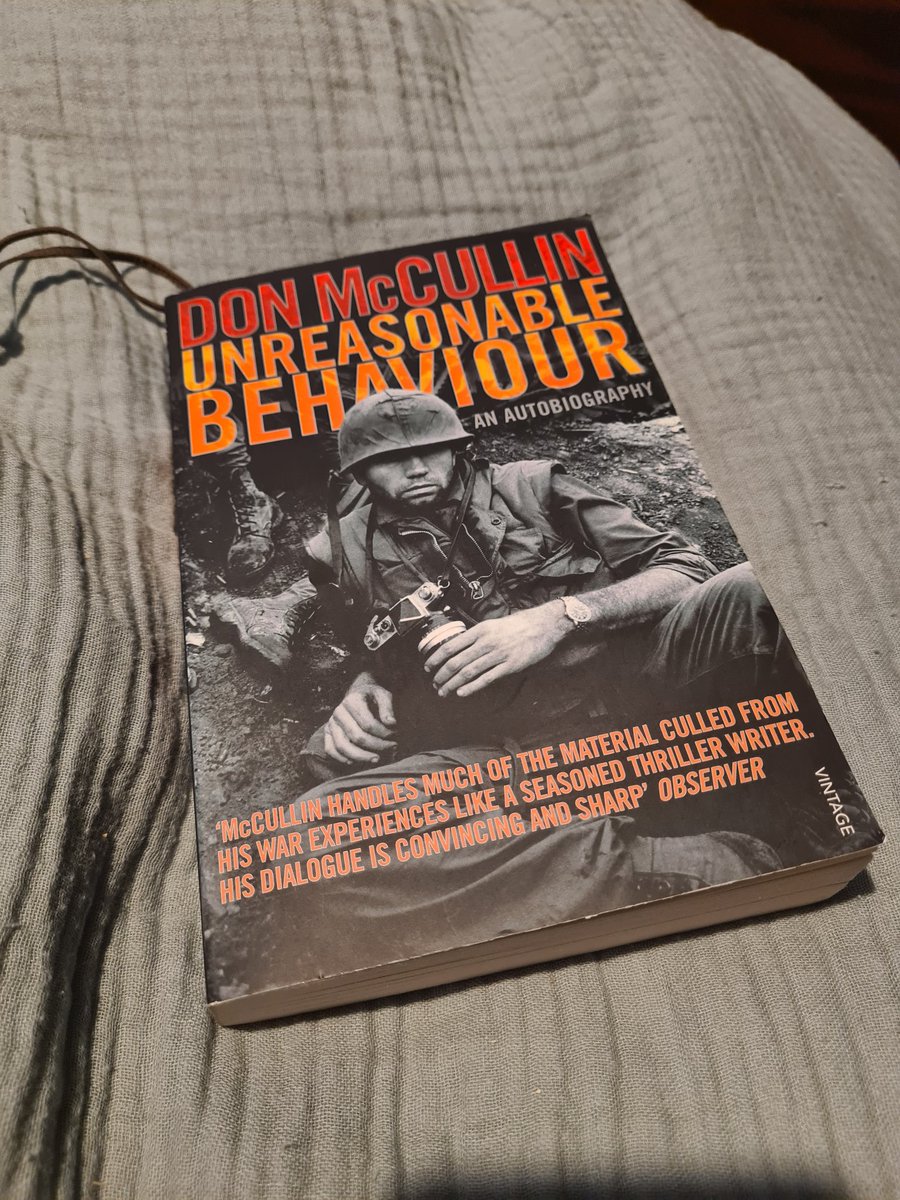 I'm #CurrentlyReading Unreasonable Behaviour, the autobiography of Don McCullin.