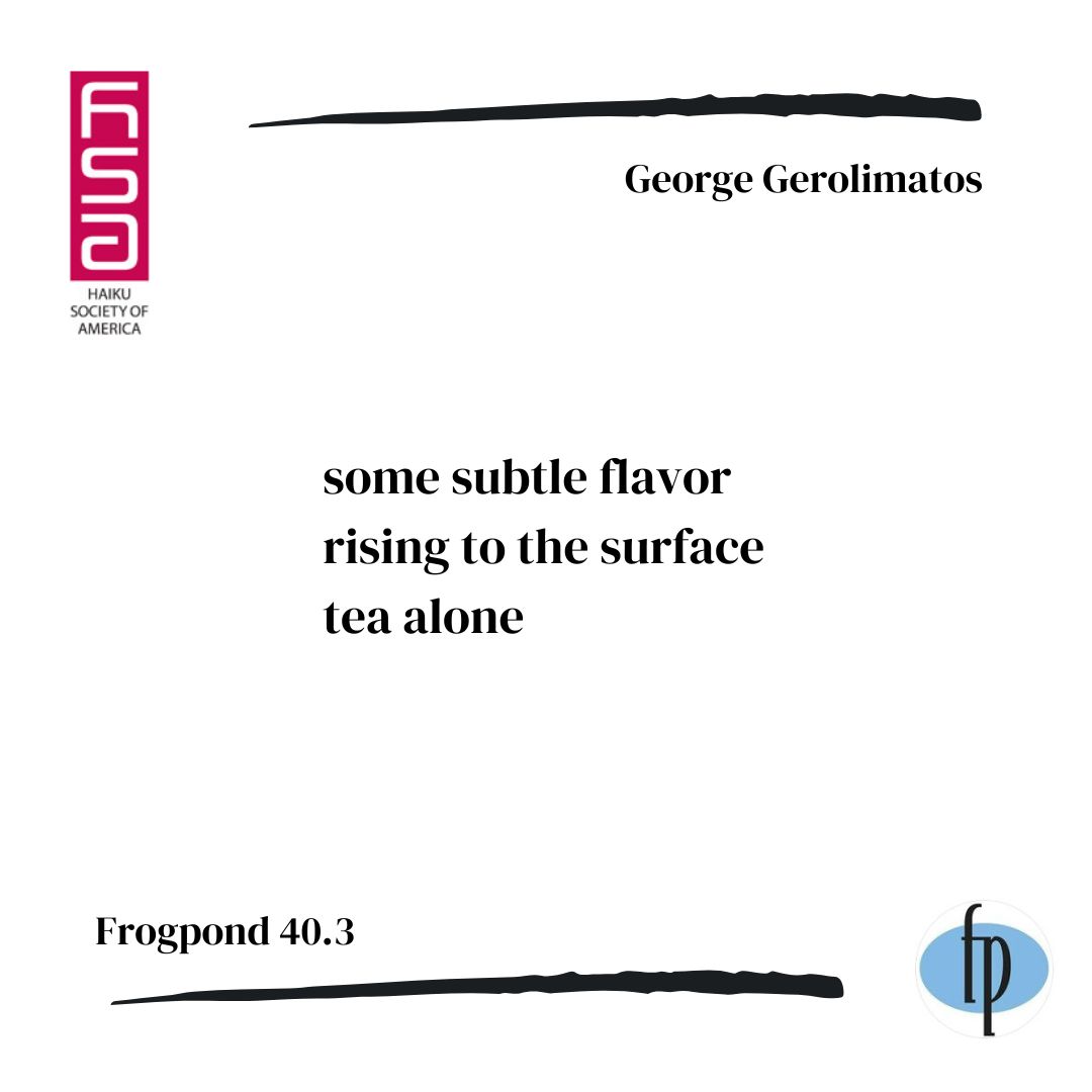 Here's a #haiku from issue 40.3 by George Gerolimatos.

Let us know what you think, #readers.