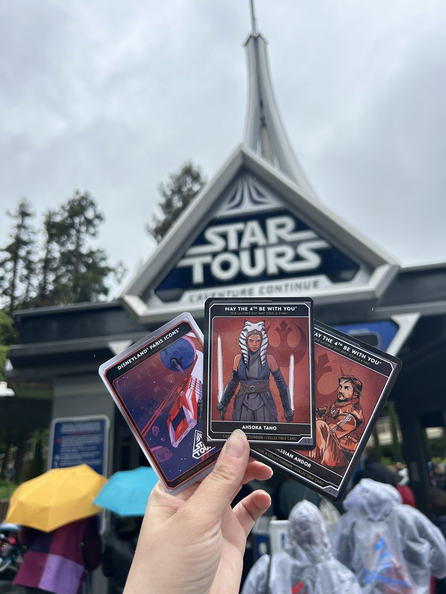 For 'May the 4th,' you can get cards from Ahsoka, Andor and Star Tours at @DisneylandParis ⭐️ #StarWars #May4thBeWithYou #Maythe4th #Ahsoka #Andor #StarTours 🤍 @ITriepels