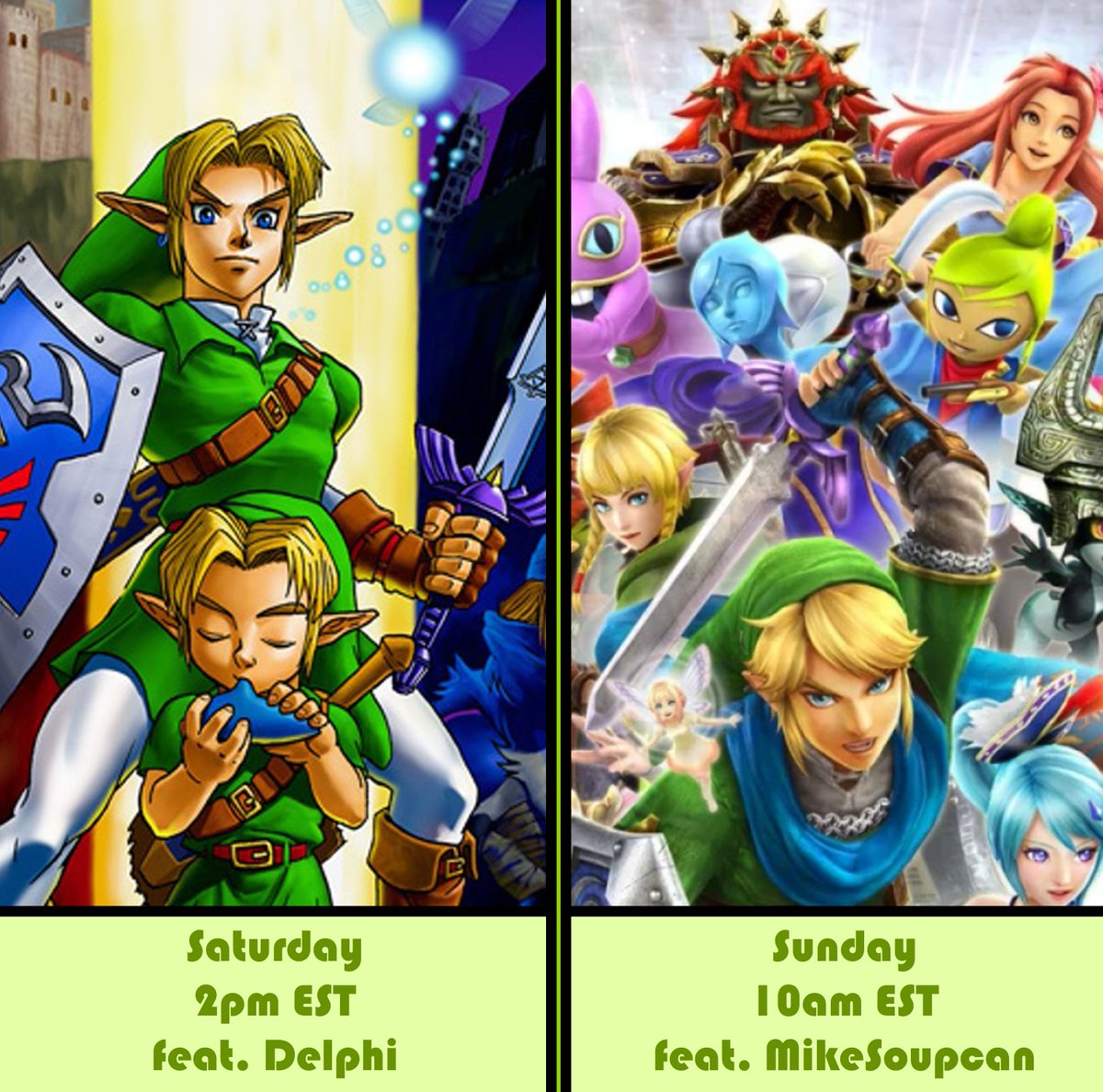 A number of the #NPCs were struck down with plague this week🤒- but Delphi and MikeSoupcan will be kicking butt and taking rupees over the weekend!

#ocarinaoftime #hyrulewarriors