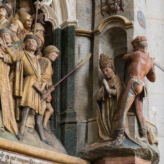 Bajorrelieve del detalle de la pantalla del coro - Catedral de Amiens, Francia #escultura
