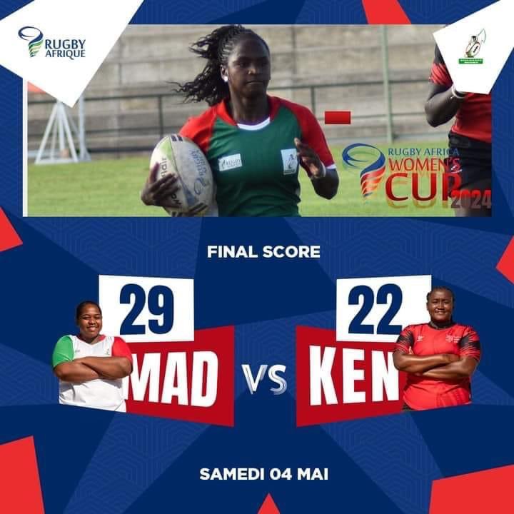 Rugby Africa women’s cup championship Final score Madagascar VRs Kenya