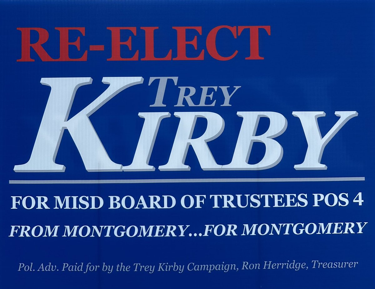 Reminder TODAY is Election Day!  Exercise your privilege as an AMERICAN and go VOTE! 
If you don’t have a candidate for MISD Board of Trustees Pos 4, TREY KIRBY would sure appreciate your vote! 
Link to voting locations:
elections.mctx.org/vrlookup.asp?c…
Thanks for your support!
