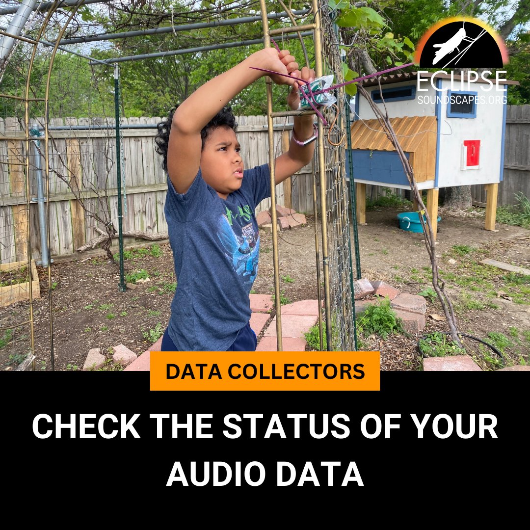 Data Collectors: Curious about the status of your audio data and location notes? You can now use your ES ID # to lookup whether we received your micro SD card and online form here: eclipsesoundscapes.org/#2024-data-rec…
