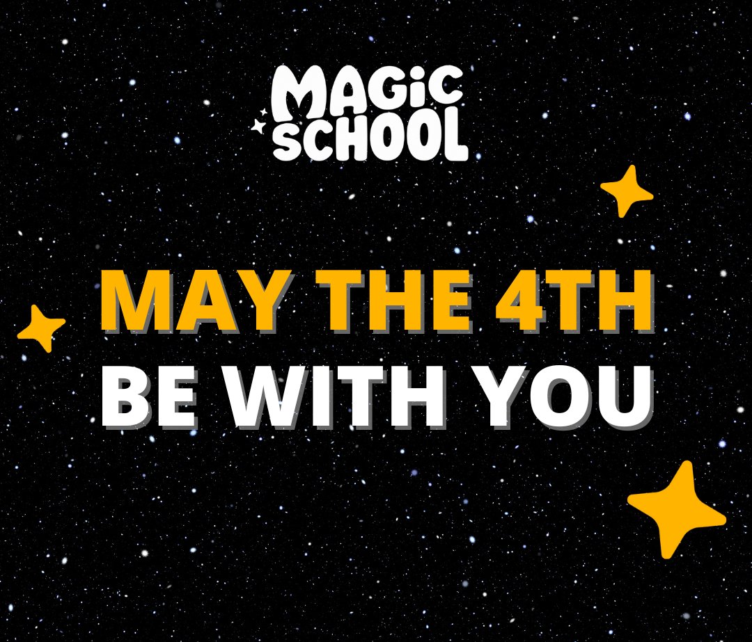🌟 MAY THE 4TH BE WITH YOU! 🌟 

Here's a fun joke of the day courtesy of the MagicSchool Joke Generator:

❓ What does a Jedi use to open PDF files? 
💡 Adobe-Wan Kenobi!
#magicschoolai #teachersaremagic #madewithmagic #StarWarsDay