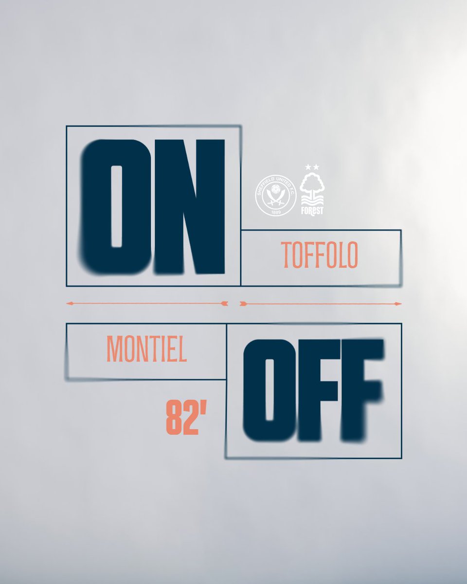 Montiel makes way for Toffolo 🔁 ⏱ 82' ⚔️ 1-3 🌳 #SHUNFO