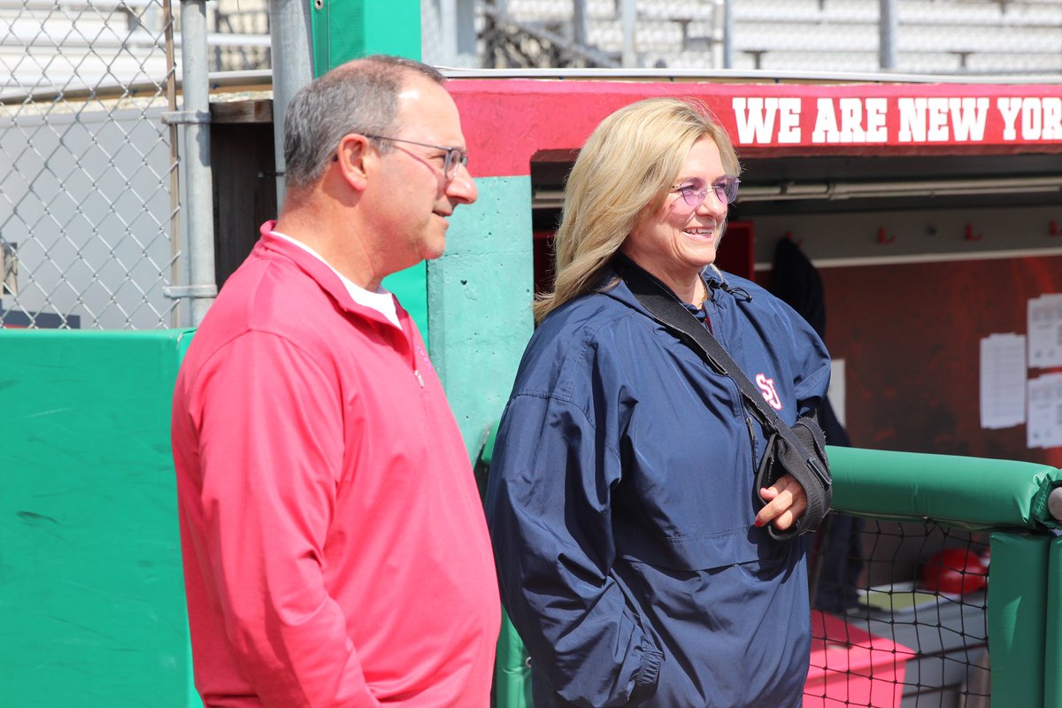 Excited to have the Beauchamps at BP this morning, winners of the SJU Pregame Experience at the Bullpen Winter Banquet!