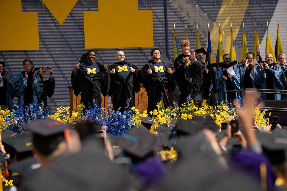 “Wherever you go, the best part is that Michigan never leaves you... You’ll spot that Block M on someone and you'll whisper, without even thinking, those magic words: #GoBlue.” - @BradMeltzer Oh, and good to see you @DesmondHoward, @JJMcCarthy09 & @Blake_Corum! 😁