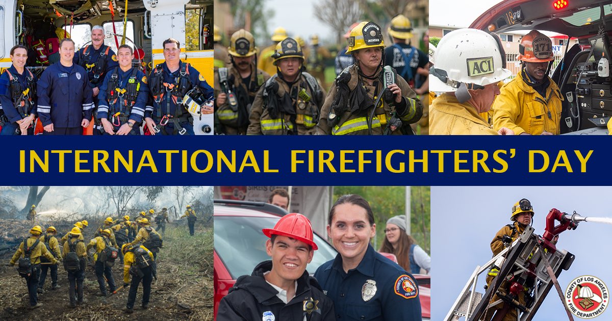 On #InternationalFirefightersDay, we extend gratitude to #LACoFD FFs & FFs everywhere who answer the call courageously & make it their mission to provide exemplary service to residents. We recognize the many sacrifices made by FFs & their families to care for our communities.🚒