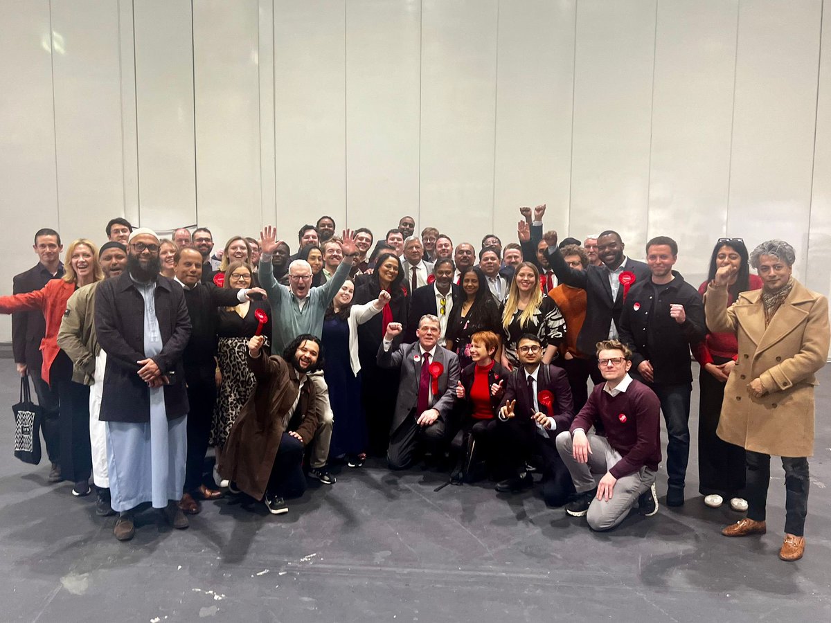 Team <a href="/TH_Labour/">Tower Hamlets Labour Group</a> at the count. Very proud of everyone. We run a great campaign for <a href="/SadiqKhan/">Sadiq Khan</a> &amp; <a href="/unmeshdesai/">Unmesh Desai AM</a> Congrats on your re-election. Massive thank you to all our activists who worked tirelessly over the last a few weeks. Grateful to everyone who voted Labour 🌹 on 2 May.