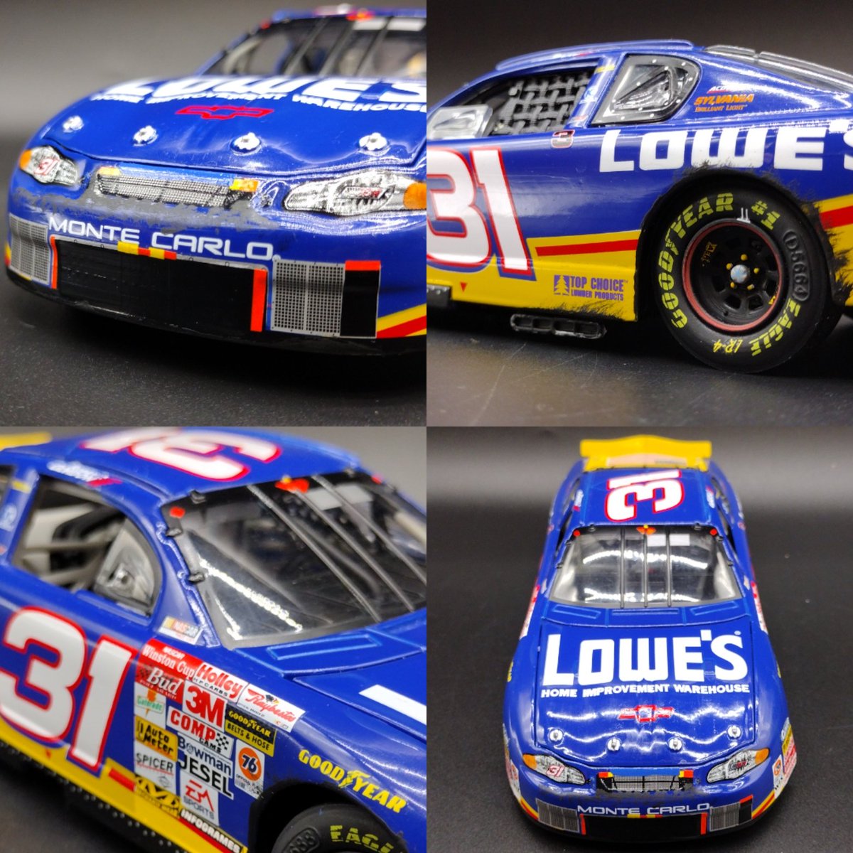 2001 Robby Gordon #31 Lowe's New Hampshire Win raced version custom. Robby's only oval win, and moved the 2001 Champion to do it.