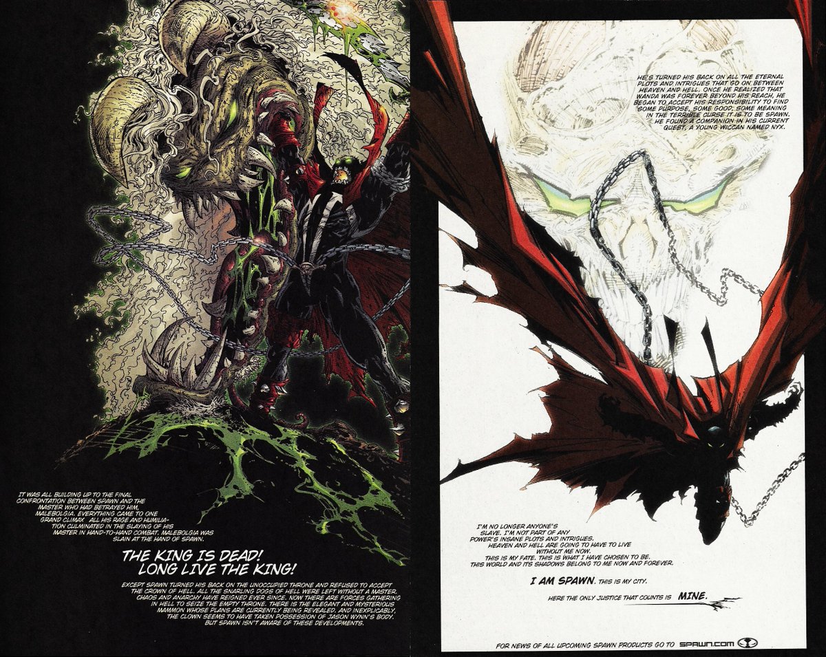 'Do you know what price you would pay for love?'

A Spawn short story from Free Comic Book Day's Image Comics Summer Special (2004). Art by @Todd_McFarlane and @GregCapullo 
#Spawn #FreeComicBookDay