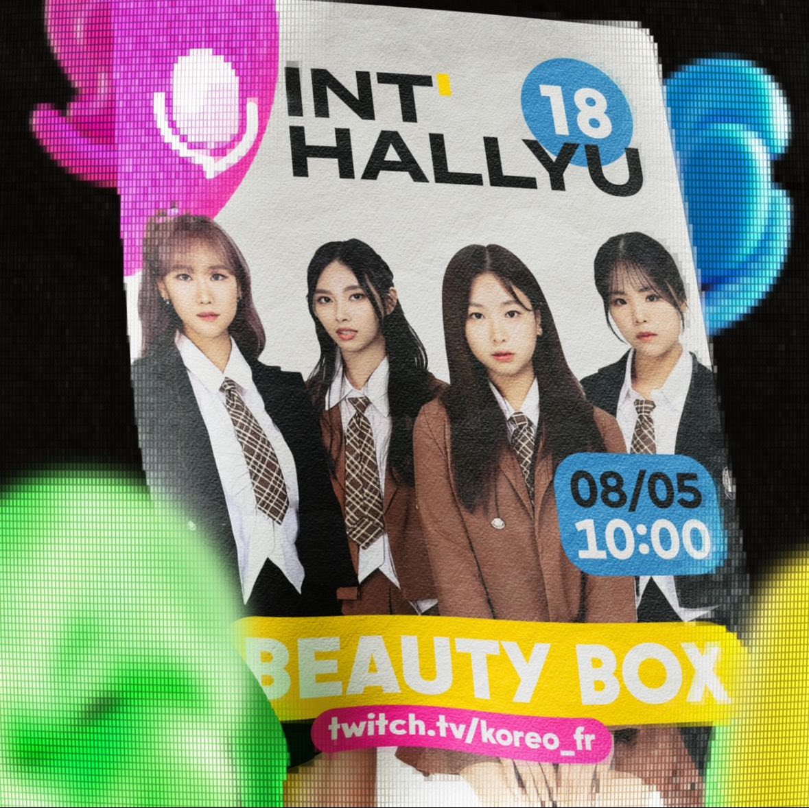 Beauty Box will be on Koreo’s twitch May 8. They will be talking about their new release ‘Shine On’ on Koreo’s series L’Int ‘Hallyu. Link to their twitch channel ⬇️ #뷰티박스 #BeautyBox  

🔗 m.twitch.tv/koreo_fr