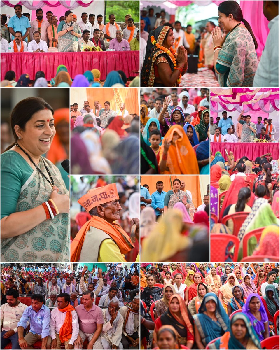 अमेठी लोकसभा के सलोन विधानसभा (रायबरेली) क्षेत्र अंतर्गत ग्राम पिछवारा, खैरहनी पहाड़गढ़, मियापुर और सैदपुर टिकरा घुरहट में आयोजित नुक्कड़ सभाओं में आज अमेठी की माताओं-बहनों के साथ विशेष रूप से संवाद किया। मातृशक्ति के मन में पीएम @narendramodi जी के प्रति जो विश्वास का भाव आज…